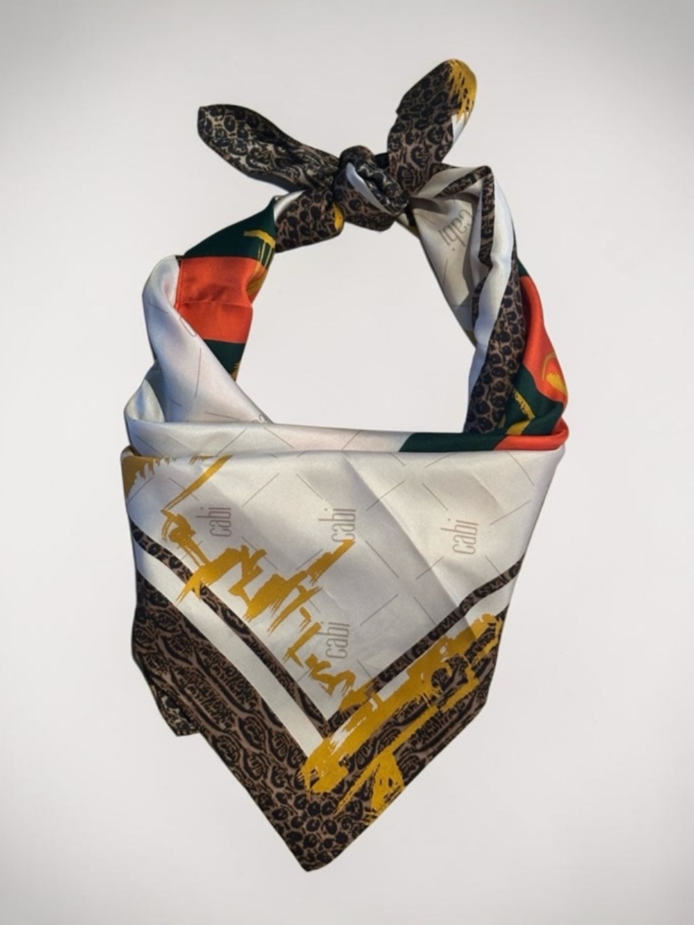 Cabi 100% Silk Scarf- Fearless with London Skyline - Picture 2 of 5